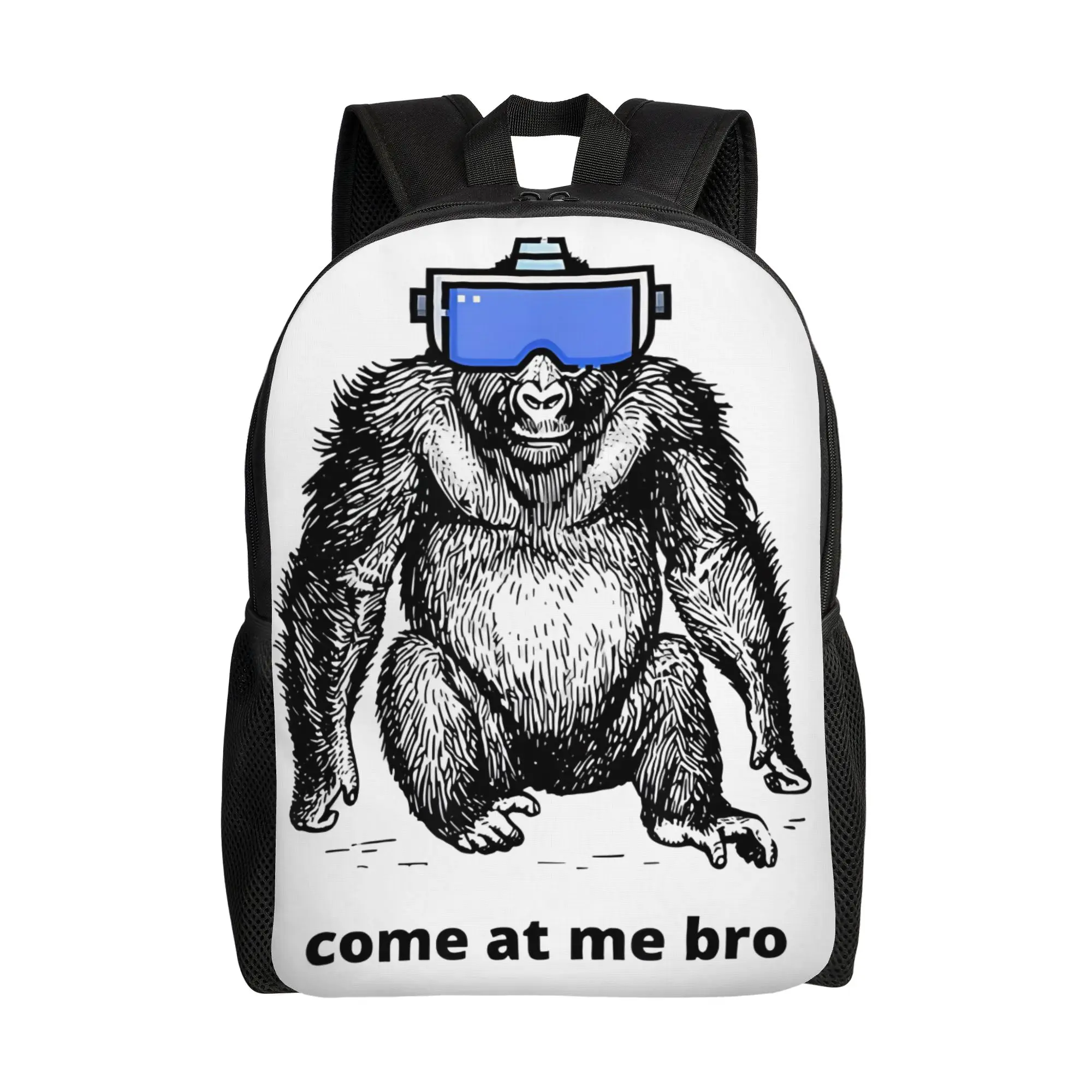 

Come At Me Bro Funny Gorilla VR Game Virtual Reality Player Backpack University Backpacks High Quality Big School Bags Rucksack