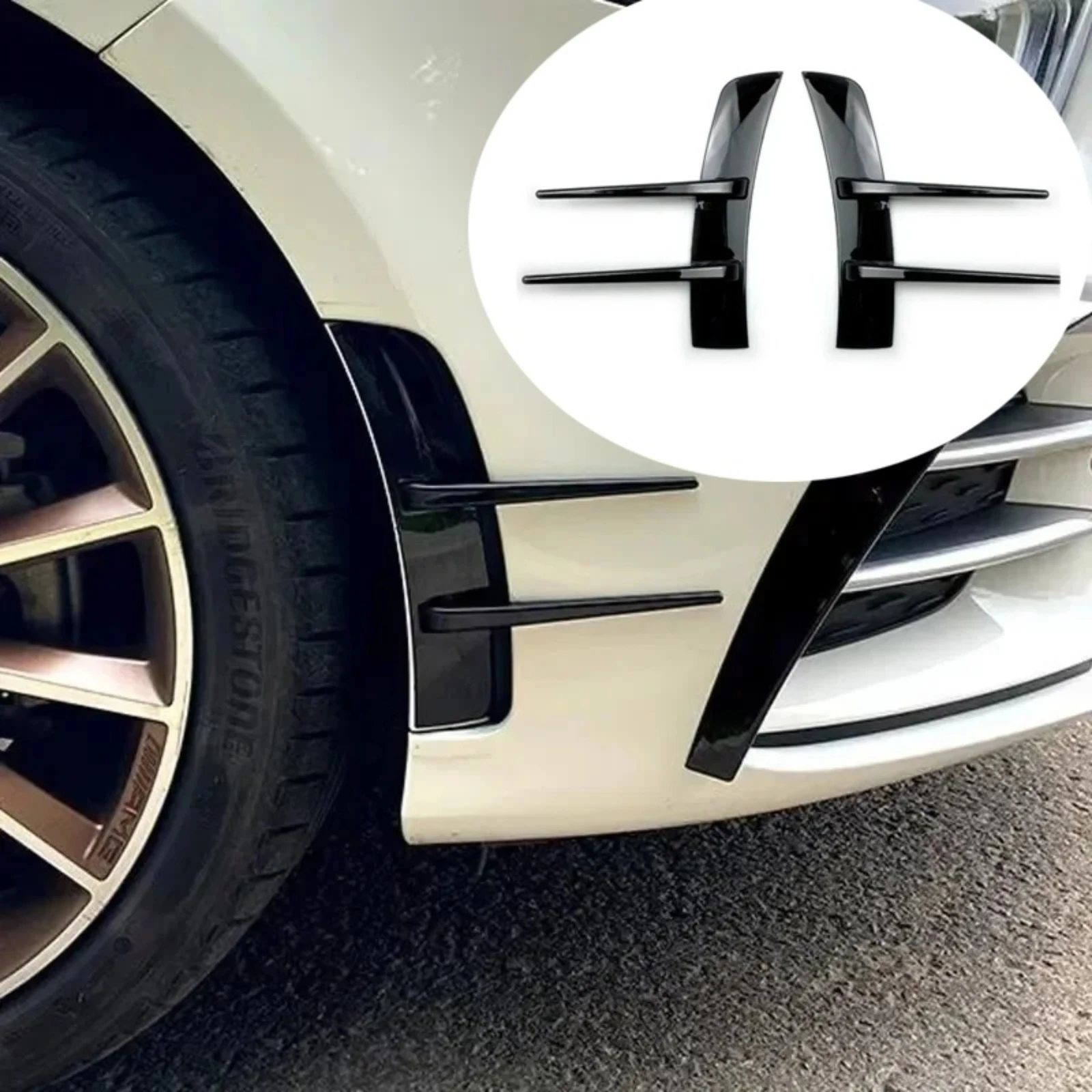 

2 шт., вентиляционная наклейка на передний бампер автомобиля, модификация боковой двери автомобиля, модель, разветвитель типа «утка», набор, детали для внешнего стайлинга валюты