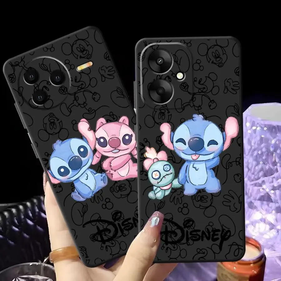 Disney stitch anjo macio volta capa de telefone para xiaomi redmi 9t 12 k60 a5 a1 a2 plus 13c 10 12c k40 k50 jogos 9a 9c