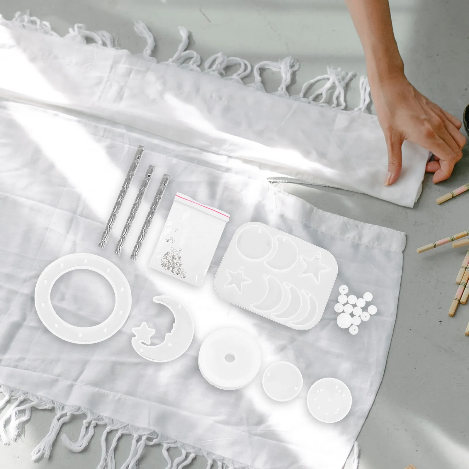 

Набор из 1 силиконовой формы для ветряных колокольчиков, гибкая форма для эпоксидной смолы DIY, для подвесок, настенного декора, декоративных изделий ручной работы