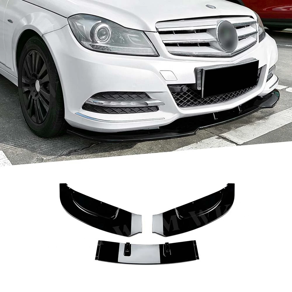 

Front Bumper Lip Spoiler Front Lip Chin Apron Diffuser BodyKit Car Accessories For Mercedes Benz C Class W204 Standard 2011-2014