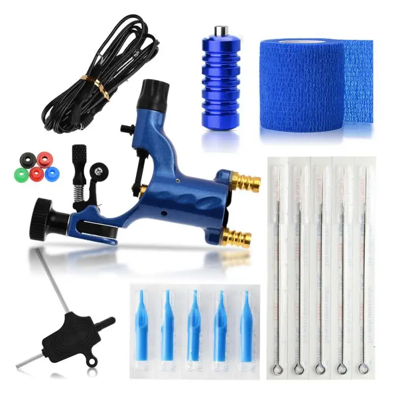 Fashion Tattoo Exquisite Workmanship Tattoo Kit Equipment Tattoo Machine 5 Needles Tattoo Tool Set Motor Gun Kits Tools