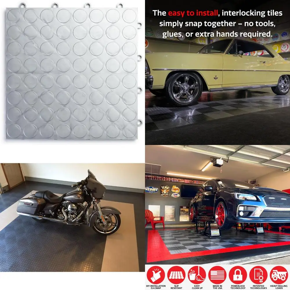 

Interlocking Garage Floor Tiles - Non-Slip, Heavy-Duty Copolymer, Durable, Easy Installation, Modular Design for Long-Lasting Us