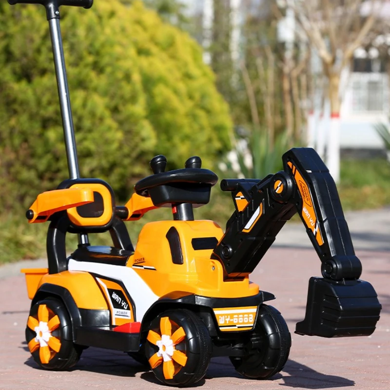 ‌ Excavadora de juguetes de construcción ‌ , Vehículo de ingeniería musical con luces, regalo para el desarrollo de la inteligencia, excavadora para niños de 2 a 5 años