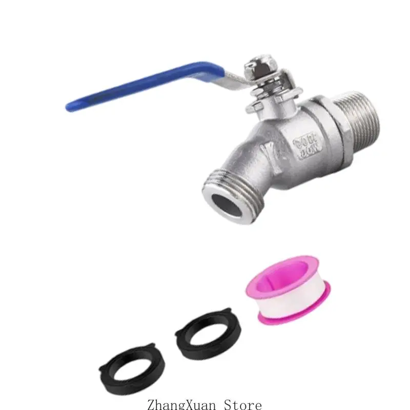 Wasserabsperrschlauchventile 3/4 Zoll Edelstahl Gartenschlauchanschlüsse Ventile 3XUF – Detail 9