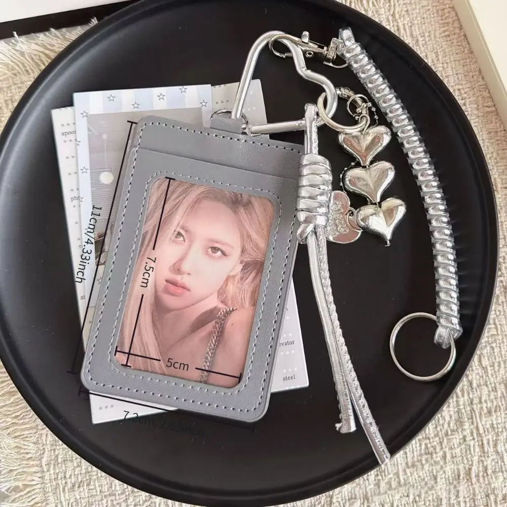 Portable INS Card Holder PU Leather Y2k Idol Photo Cards Sleeve Photo Display Pendant Cards Cover