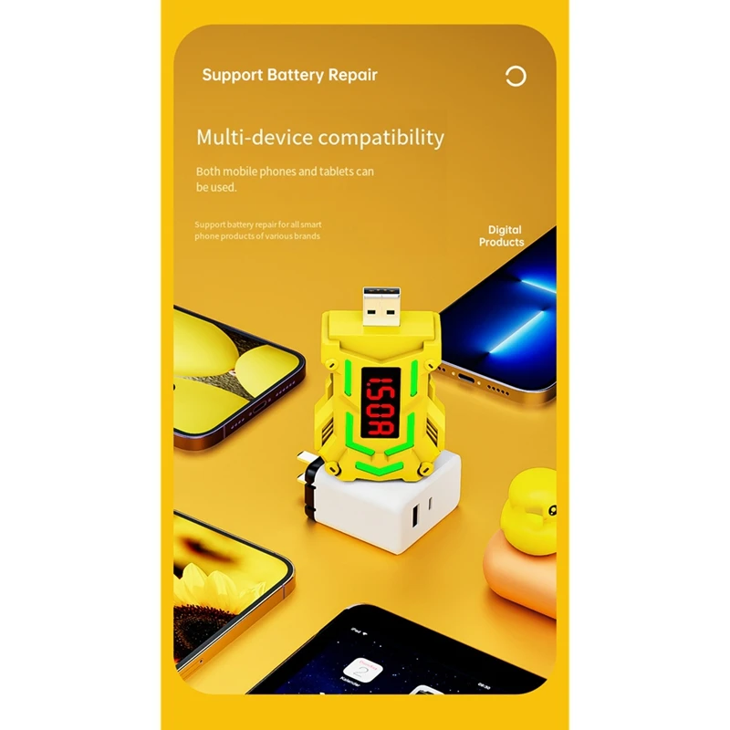 Super Sale 2PCS Smartphone Battery Repair Portable Battery Repairer for Phone Restorer Extend Phone Laptop Tablet Battery Life