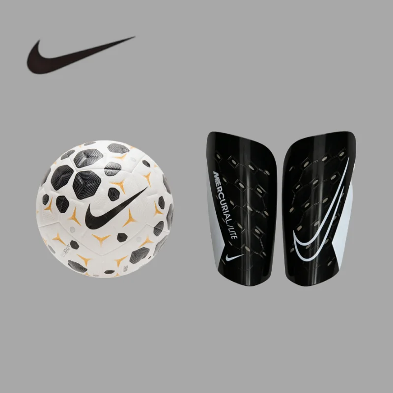 

Nike Non Restrict Movement No.5 Soccer Ball M Size Free Motion Sport Shinguards SetHV4392-100+DN3611-010