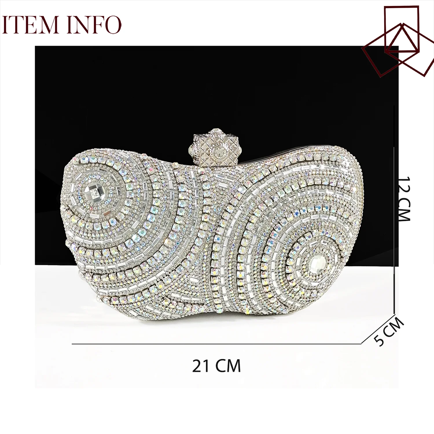 Queena Yan Nigerian Heel Party for Women Silver Color Shoes and Bag Set Rhinestone Handbag Italian Design Wedding INS 2025