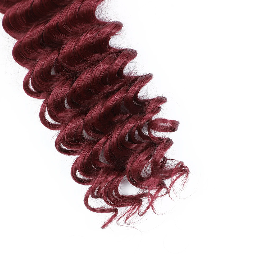 Tiefe Welle Twist Flechten Haarverlängerungen für Frauen Hochwertige synthetische Häkelzöpfe Haar 24 Zoll Ombre Bug Braun Afro Locken – Detail 28