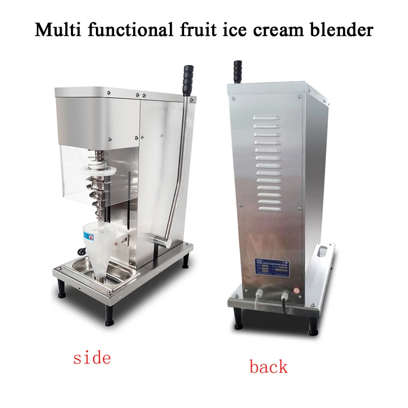 Ice Cream Mixer 110v/220V Fruit Nut Ice Cream Blender Gelato Machine Milk Tea Soft Ice Cream Flurry Machine