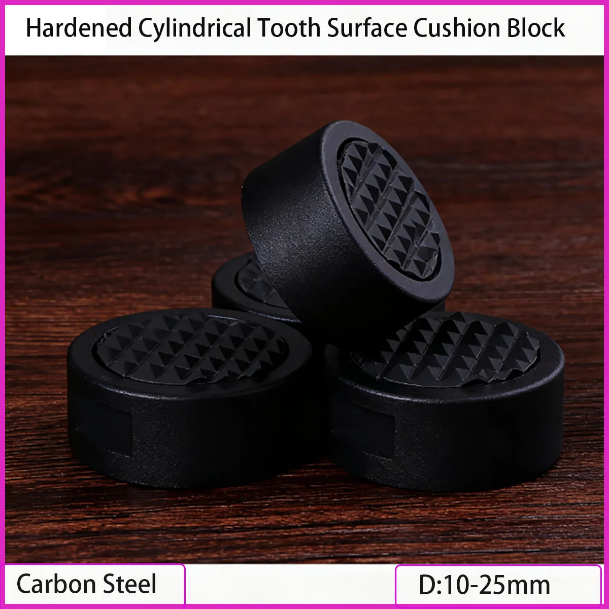 

Carbon Steel Hardened Cylindrical Tooth Surface Cushion Block for Machine Positioning Stop Component1010/1212/1612/2012/2512