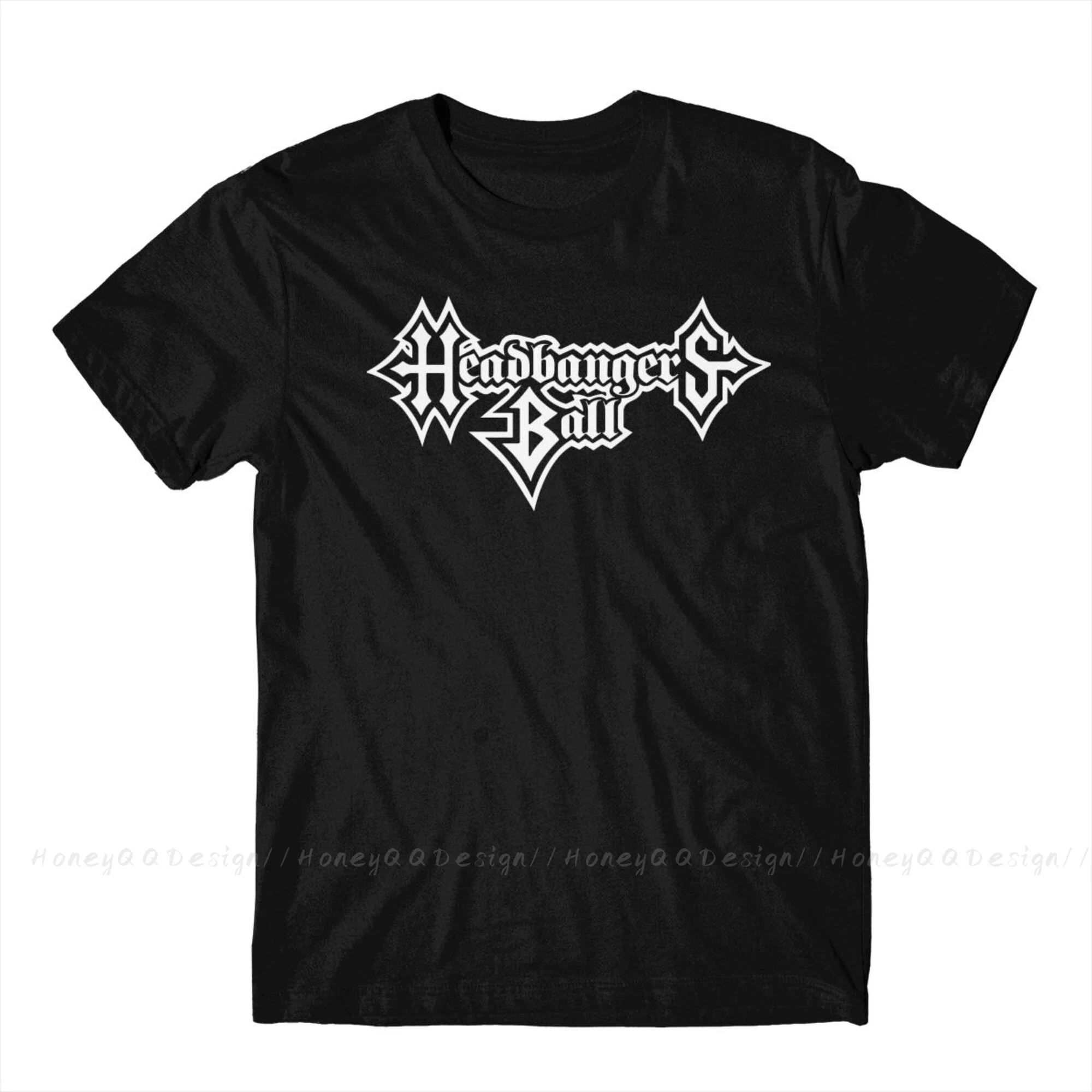 Headbangers Ball Print Cotton Shirt Hombre Heavy Metal Rock Music Men Fashion Streetwear Adult Tee Unisex O Neck Women T-Shirt