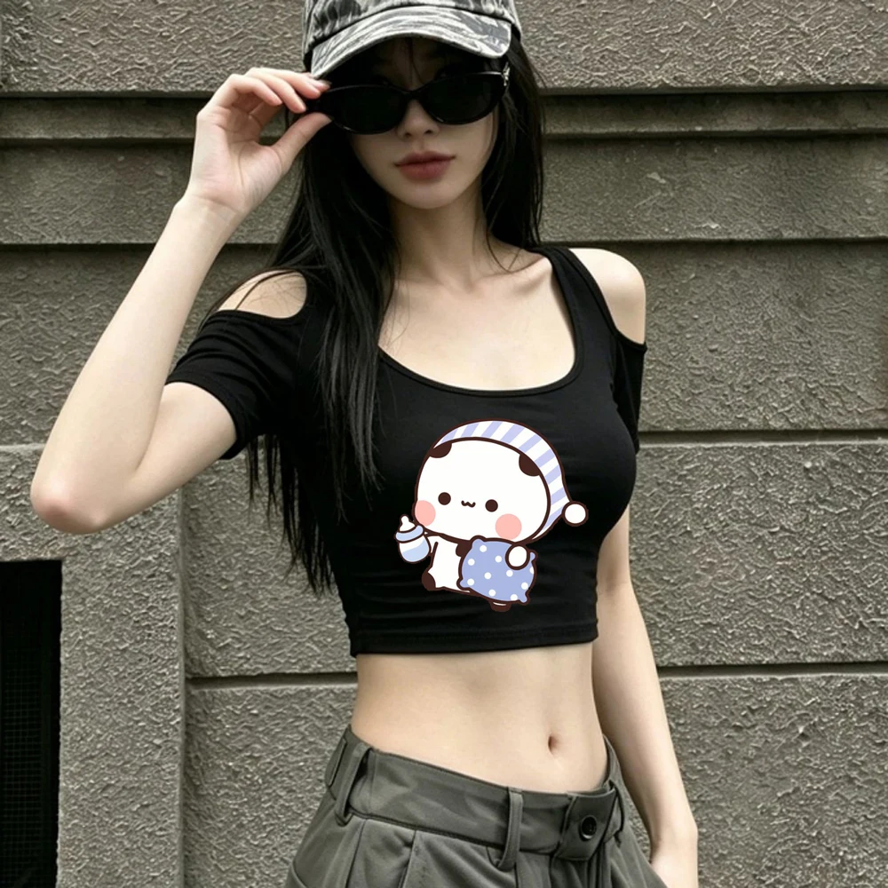Bubu Dudu crop top teen goth kawaii gyaru party meme tshirt kawaii clearance sales goth