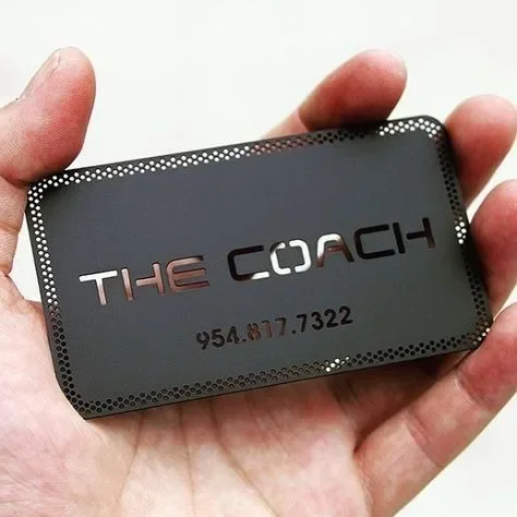 

Customized Print Stainless Steel Laser Cut Engraved Black Metal Business Cards