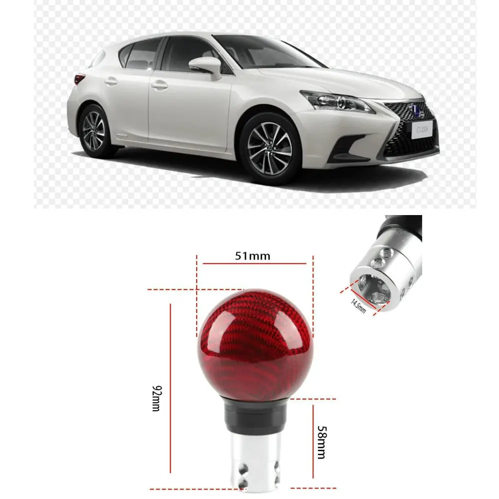 1x Car Accessories Modified Carbon Fiber Shift Knob For Lexus Ct200H Es300h Es350 GS350 GS450h GX460 IS F IS250 IS350 LS460