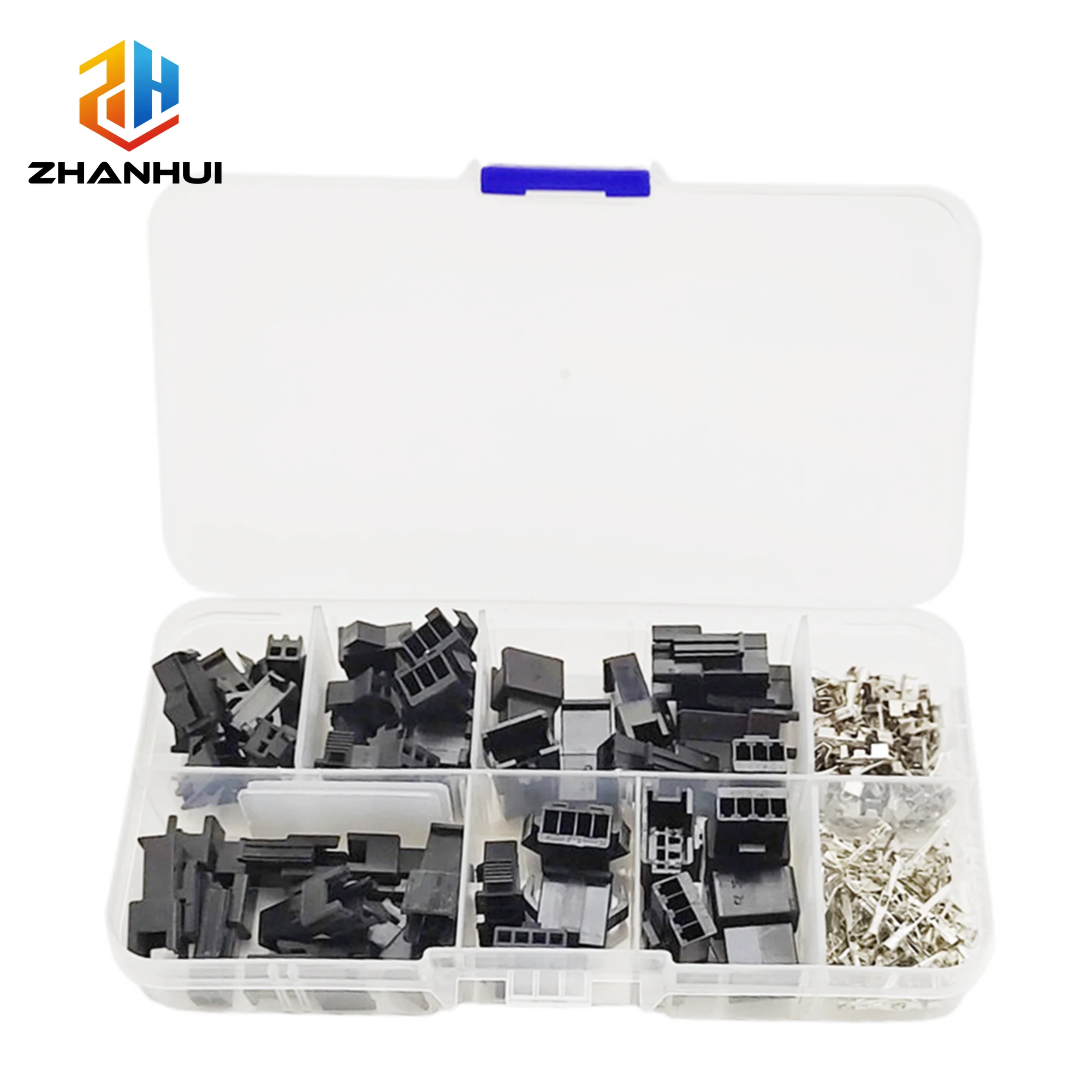 200PCS JST SM 2.54mm Pitch Connector Kit - 2/3/4/5Pin Male/Female Housing + Crimp Terminals for Wire Harness