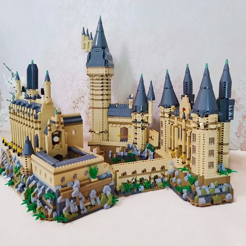 Micro Bricks City Creative Medieval Magic Castle Series School Architecture Model Building Blocks Gifts Toys Kid Adult Child