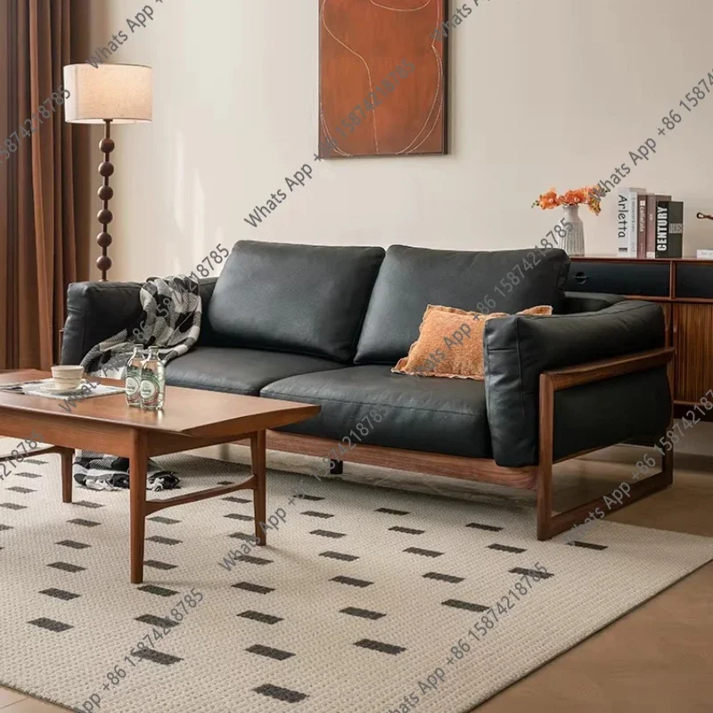 N67 Sectional Leather Living Room Sofas Designer Floor Nordic Lazy Living Room Sofas Mid Century Couch Sillon Cama Salon Furni