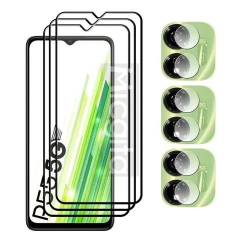 Protecteur d'écran entièrement collé pour itel P55 5G Power 55, verre de smartphone 6.6 pouces, anti-rayures, film d'objectif en fibre souple