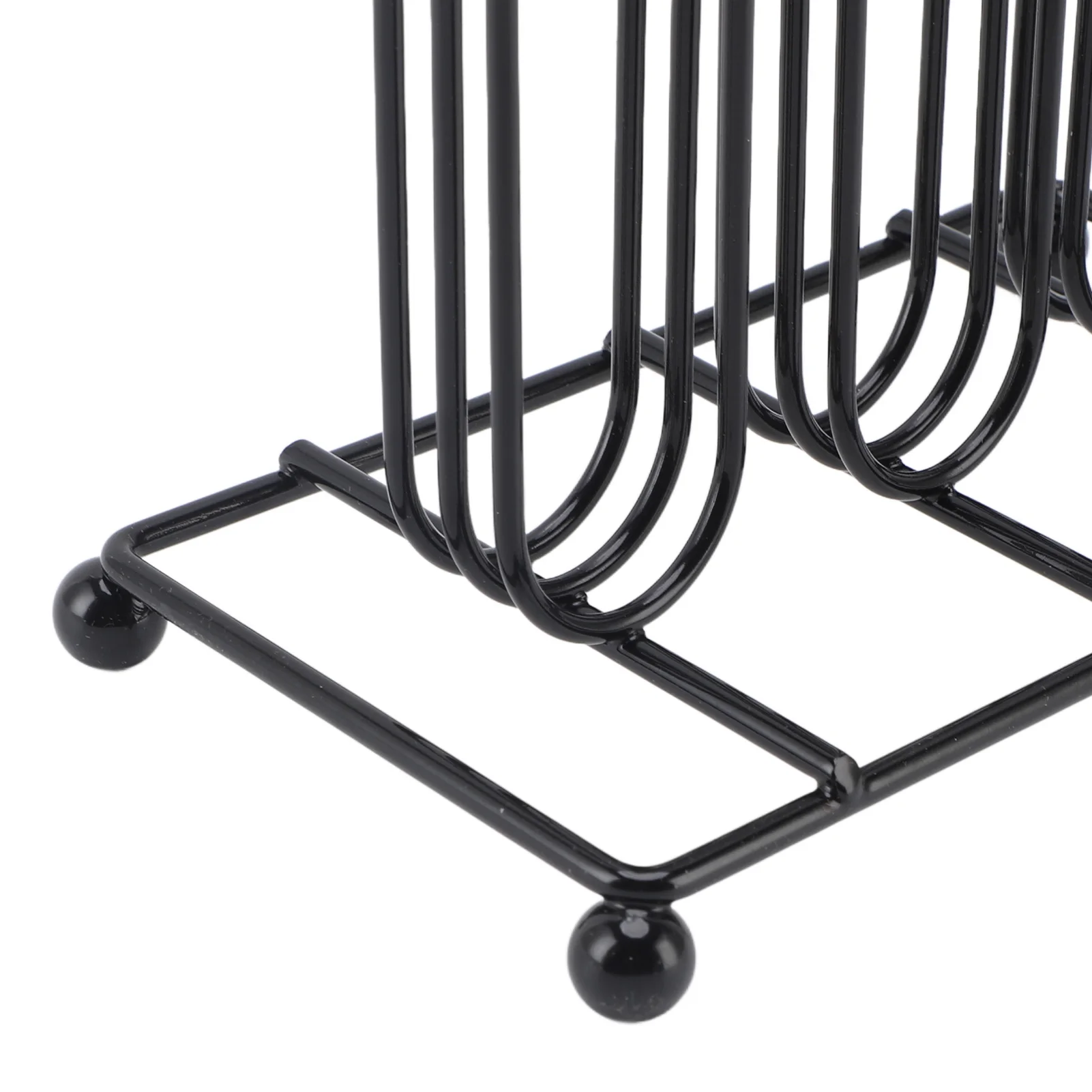 Rak Penyimpanan Kapsul Kopi Struktur Stabil Besi Menara Penyimpanan Pod Kopi Hemat Ruang Hitam Kapasitas 42 Vertikal untuk Rumah