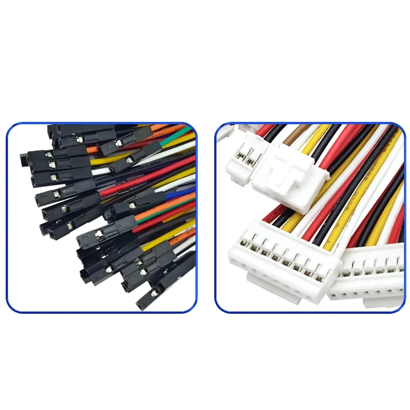 10Pcs HY2.0 to Dupont line electronic wire-2P/3P/4P/5P/6 Pin To 2.54mm Dupont Male/Female Wire Connector Color Cable