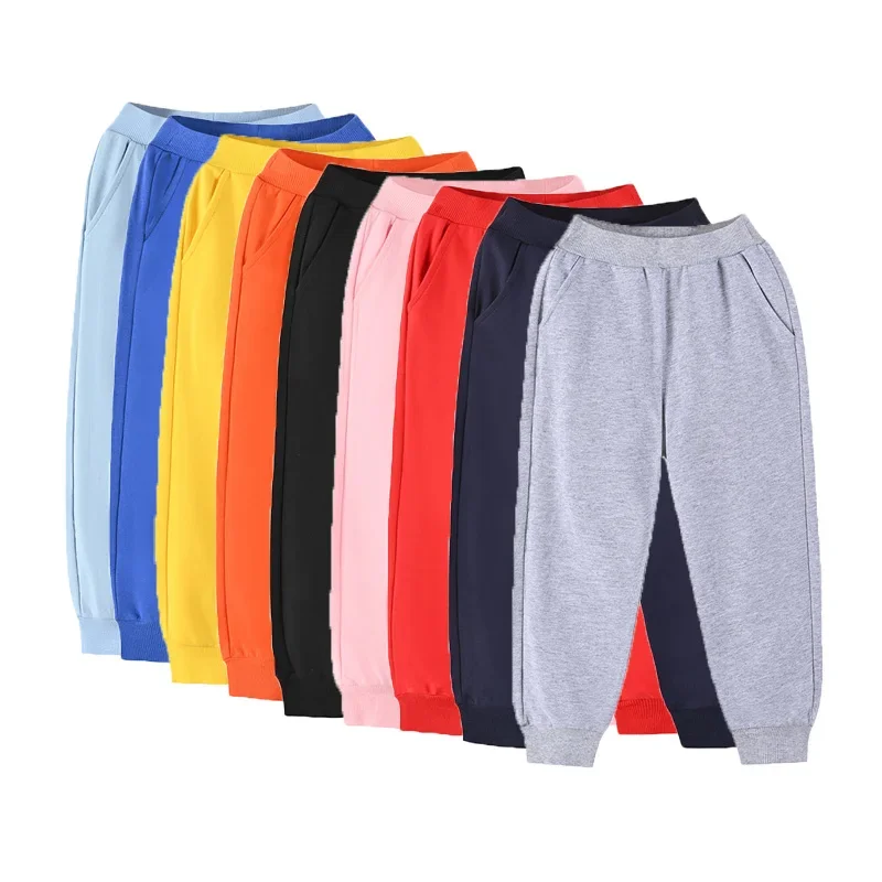 

2-10 Years Cotton Children Pants Baby Boys Girls Leisure Sport Pants Kids Trousers Toddler Sweatpants Dropshipping