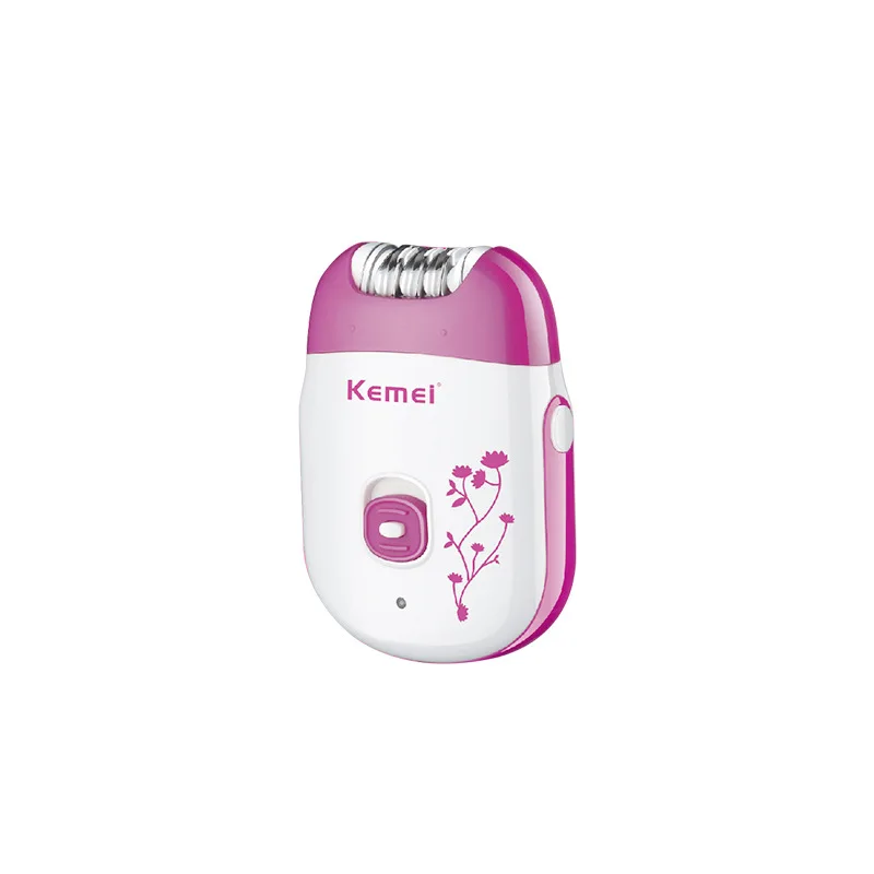 Kemei Km-6203 Pink USB Charging Professional Electric Women Body Epilator Hair Trimmer