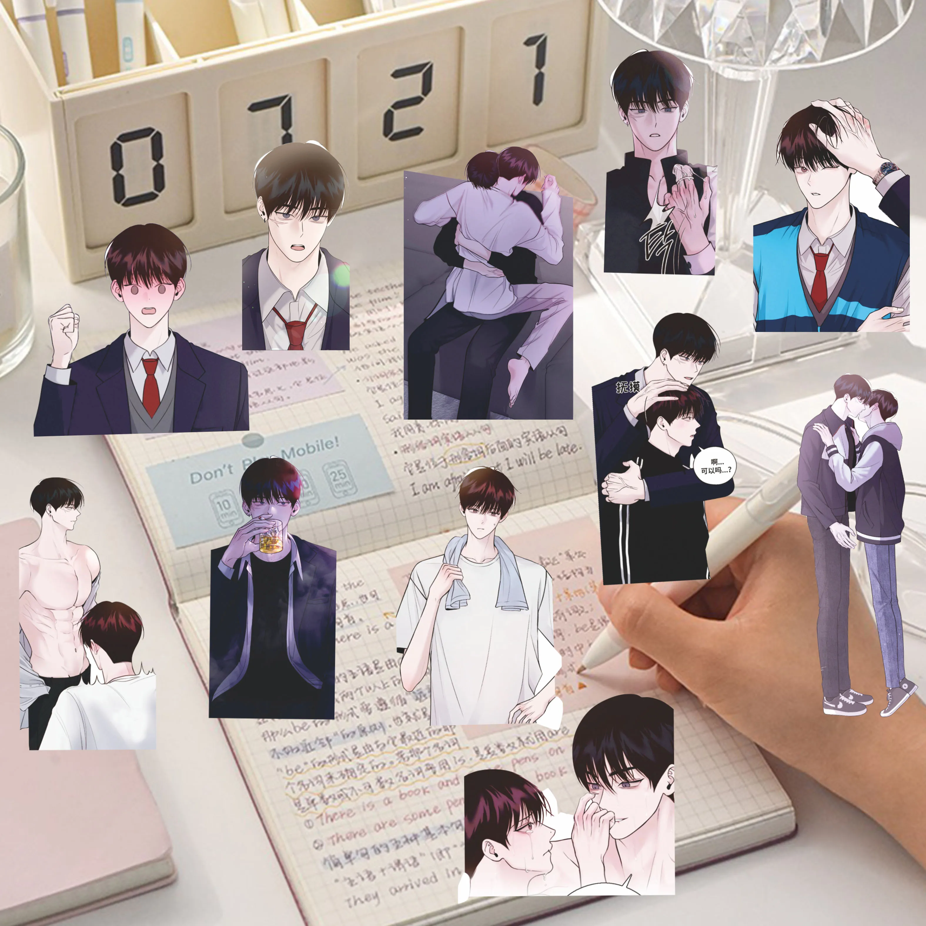 70Pcs Monday's Savior Animation Peripheral Stickers Diary Supplies Decorative Phone Case Cup Skateboard Graffiti Decals