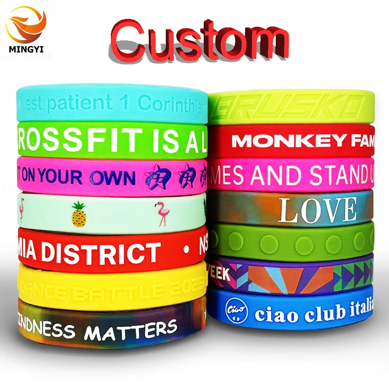 Silicone Bracelets Printed Debossed Custom Wristband