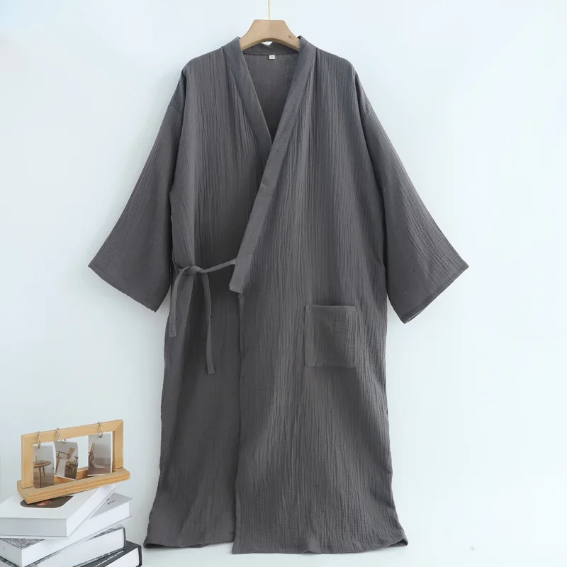 

Cotton Kimono Robes Home Clothing Summer Loose Fitting Half Sleeve Bathrobe Pajamas Sweat Steaming Women Clothing
