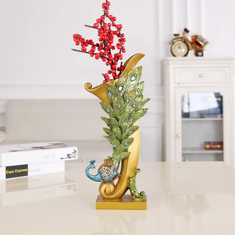 European Peacock Vase Ornament Porch Jewelry Living Room Decoration Vases Decoration Home В Скандинавском Стиле Floreros Altos