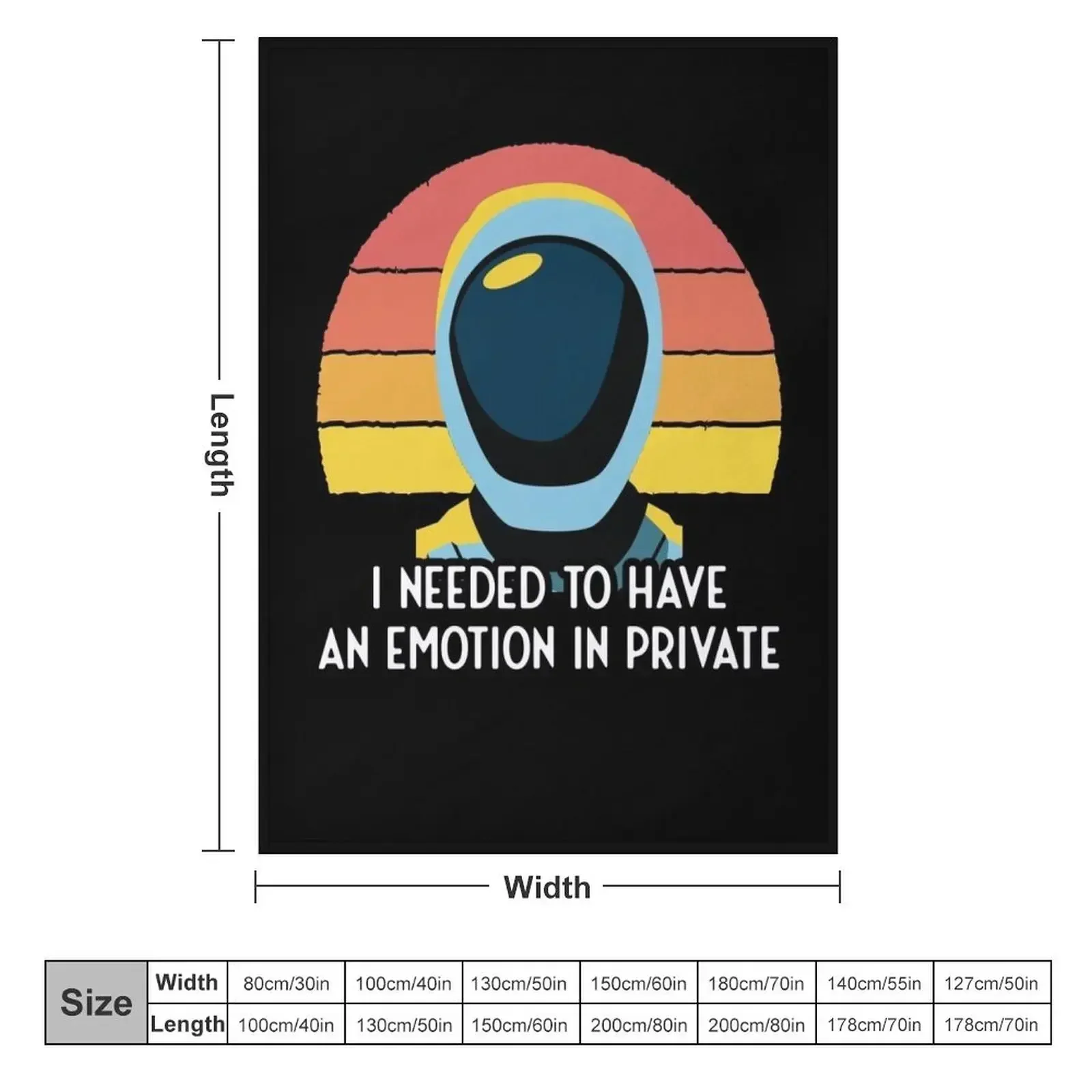 Murderbot Diaries SecUnit Needs to Have an Emotion in Private Throw Blanket Moving Travel Picnic funny gift Blankets