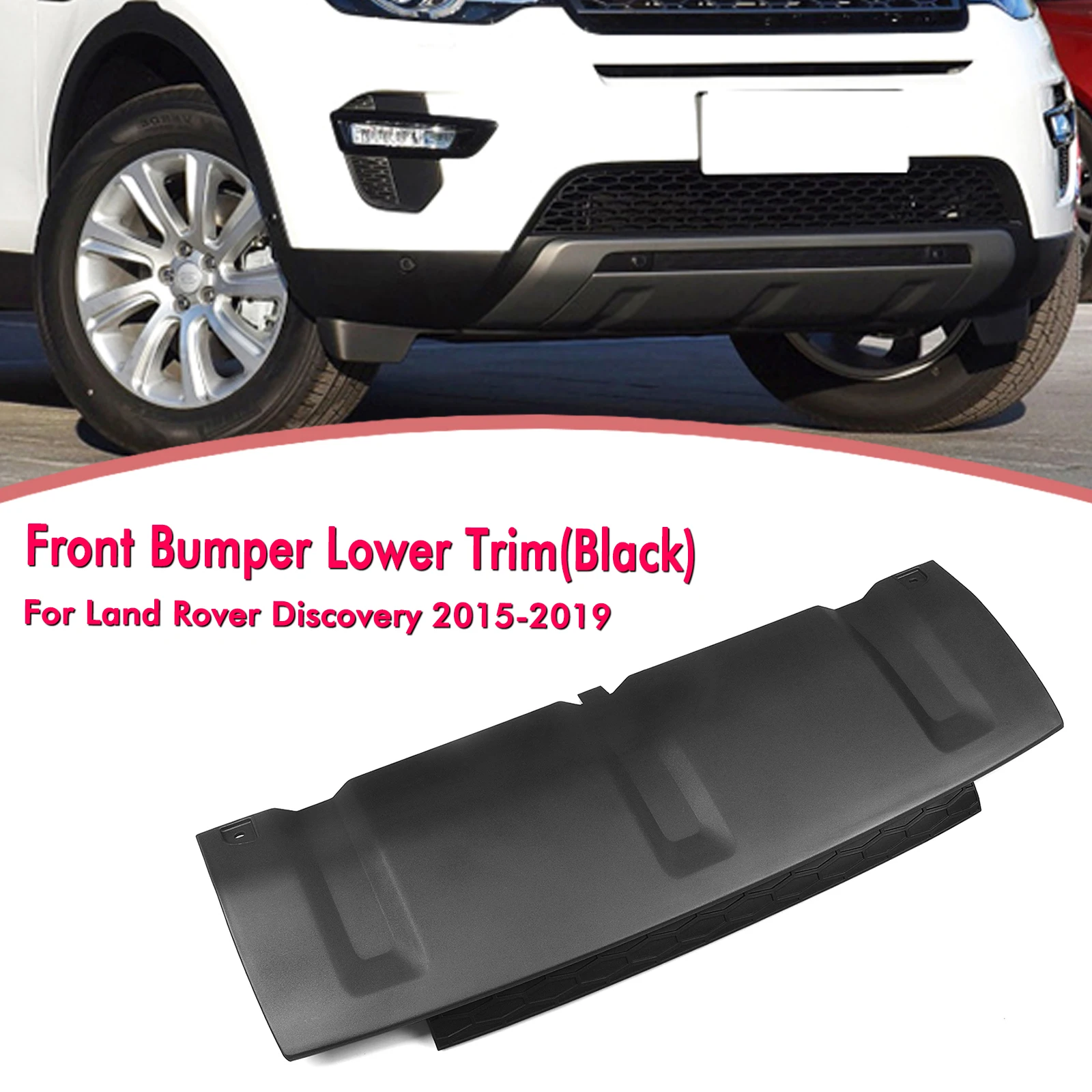 

Front Bumper Skid Protector Guard Plate Lower Tow Hook Cover Towing Cap For Land Rover Discovery Sport L550 2.0L 2015-2019