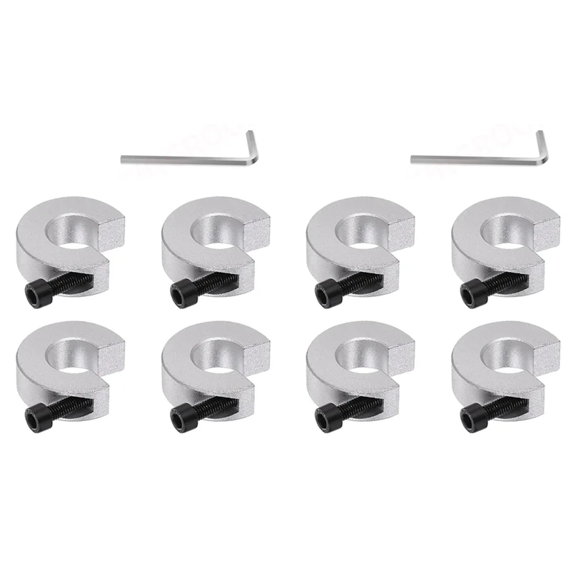 

Y17A Linear Rail Limit Fixing Rings, 8Pcs 12Mm SBR12 Linear Rail Stop Collars Anti-Collision Block Stopper Fixing Rings