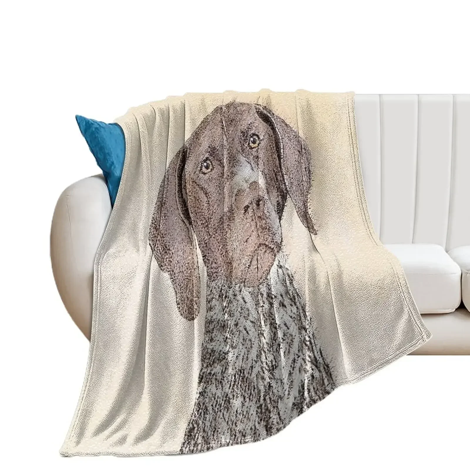 German Shorthaired Pointer Throw Blanket Personalized Gift Weighted Luxury Summer Blankets