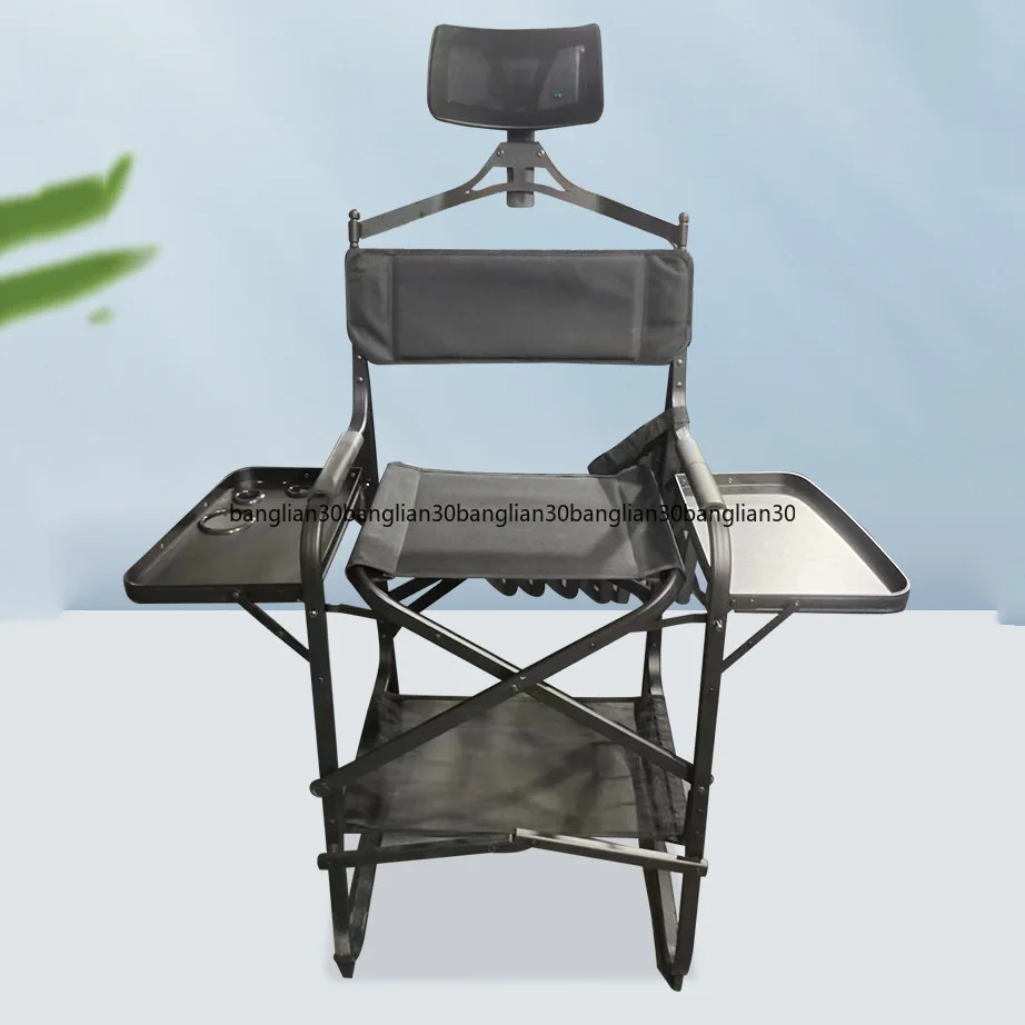 Cross-border New European Folding Hairdressing Portable Multi-functional Outdoor Director Chair High Backrest Makeup Chair