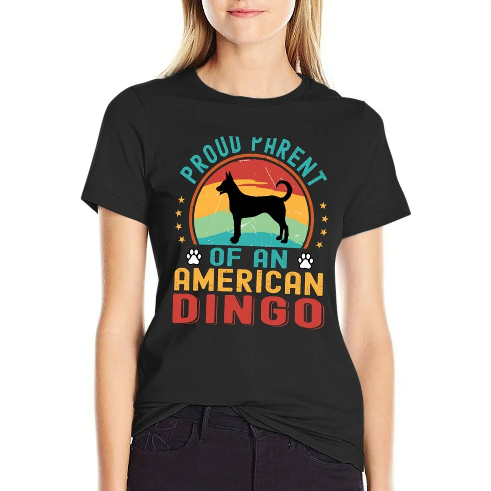 

American Dingo T-Shirt cute tops sports fans tees sweat Women's clothing