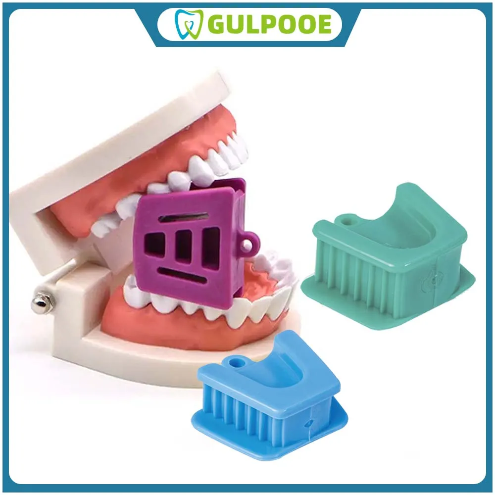 GULPOOE 3 Sizes Dental Occlusal Pad Rubber Bite Opener Blocks Mouth PropRubber Silicone Large Medium Small Orthodontic Supplies