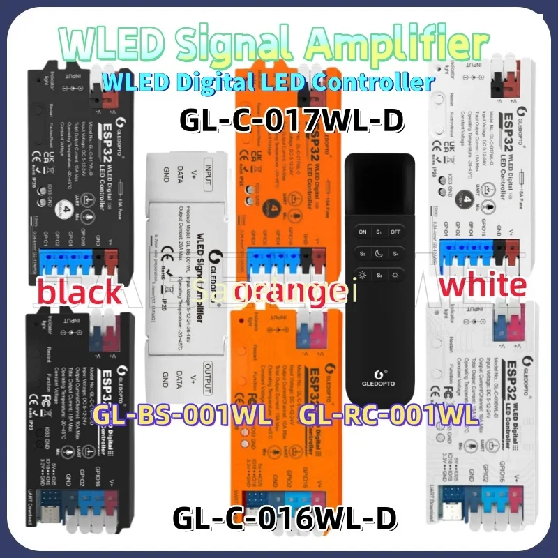 

Усилитель сигнала WLED, цифровой контроллер GL-BS-001WL, усилитель 10 м, удлинитель, усилитель светодиодной ленты без мерцания для WS2811/2812 SK6812