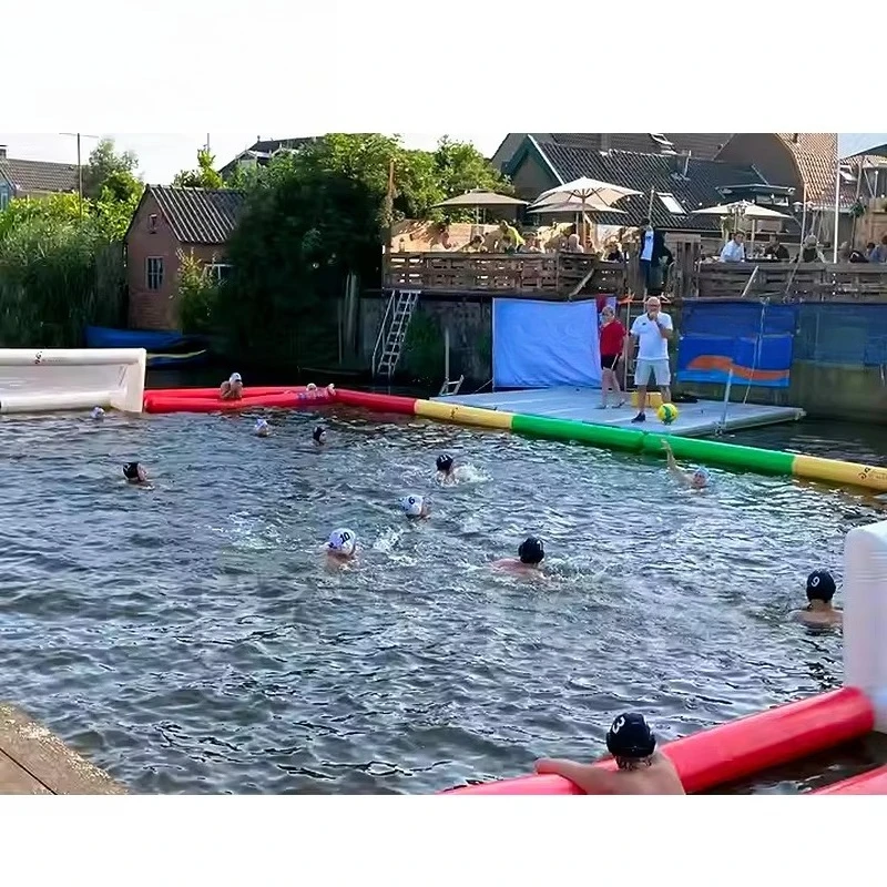 Factory Direct PVC Tarpaulin Floating Inflatable Water Polo Court Paddle Inflatable Water Court SUP Polo Goal Water Sports