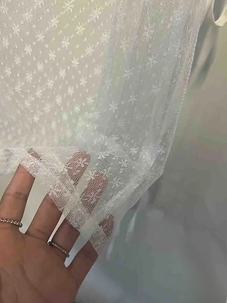 2026 New Lace Half Skirt Women's Spring One-Piece Gown Underlay Lace Butt Curtain Apron High Waist A-Line Midi Skirt