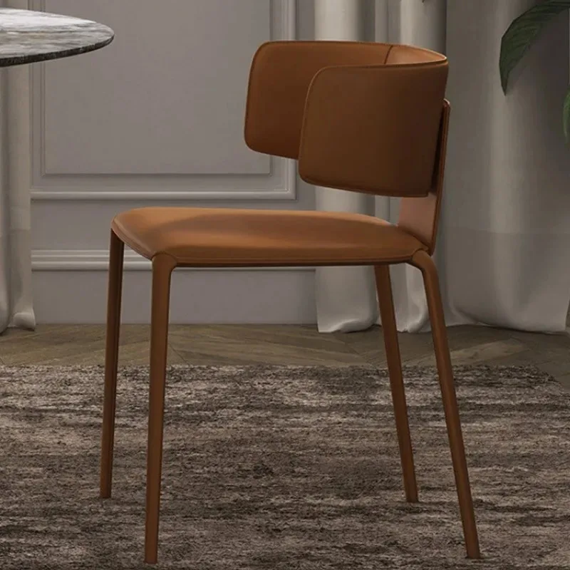 Minimalistyczny design Krzesło do jadalni Nowoczesne skórzane oparcie Restauracja Kuchnia Krzesło do jadalni Dobry Silla Comedor Meble do jadalni