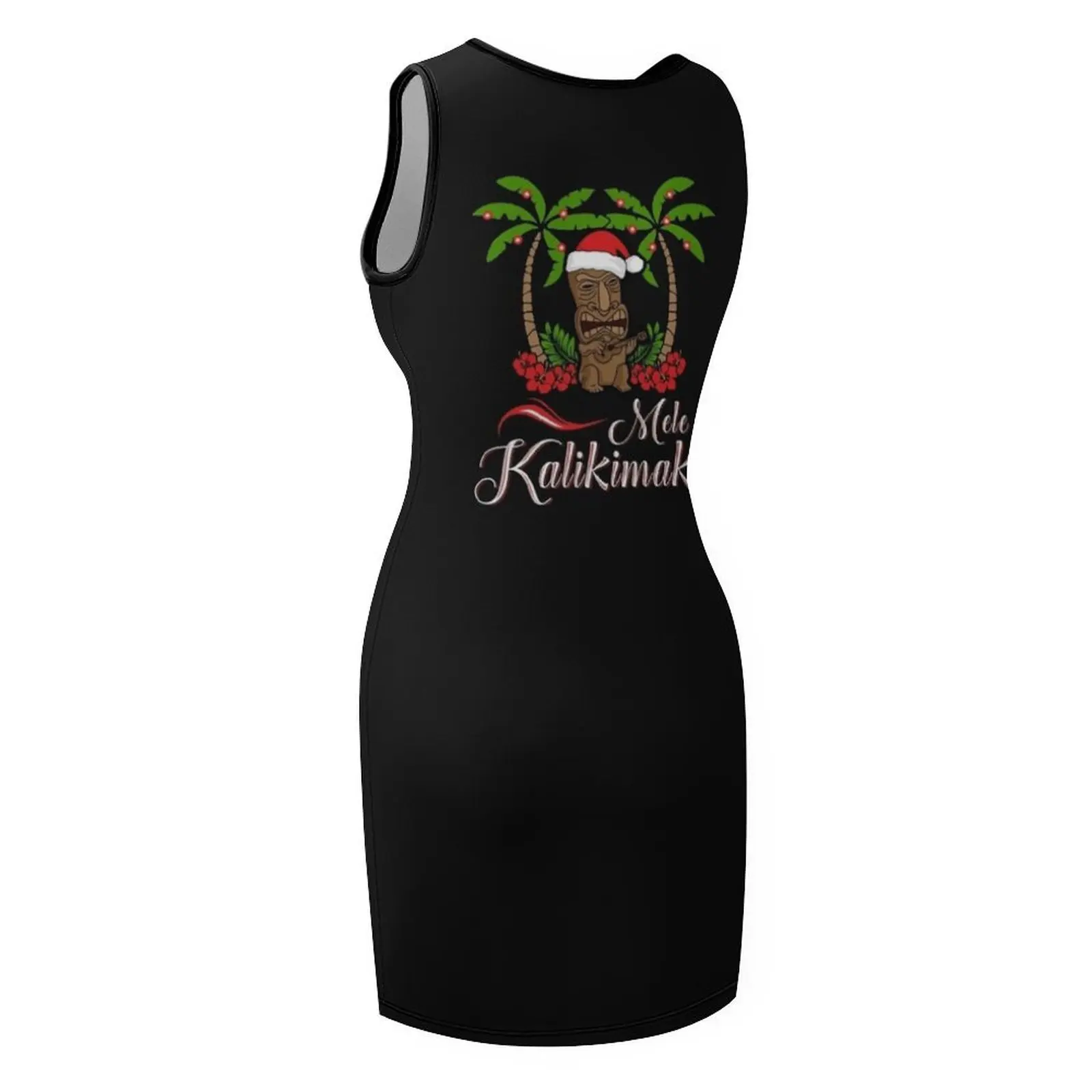 Mele Kalikimaka Tiki Santa Merry Christmas Sleeveless Sundress wedding dresses for woman Female dress - Image 5