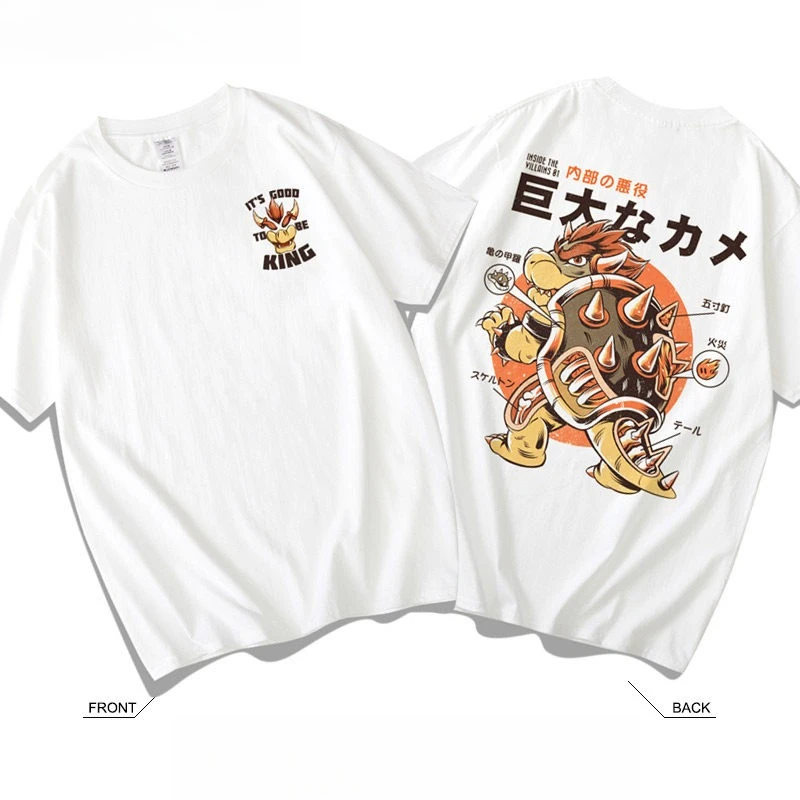 

Футболка унисекс свободного кроя с короткими рукавами, в стиле ретро, с рисунком в стиле японской аниме, из хлопка