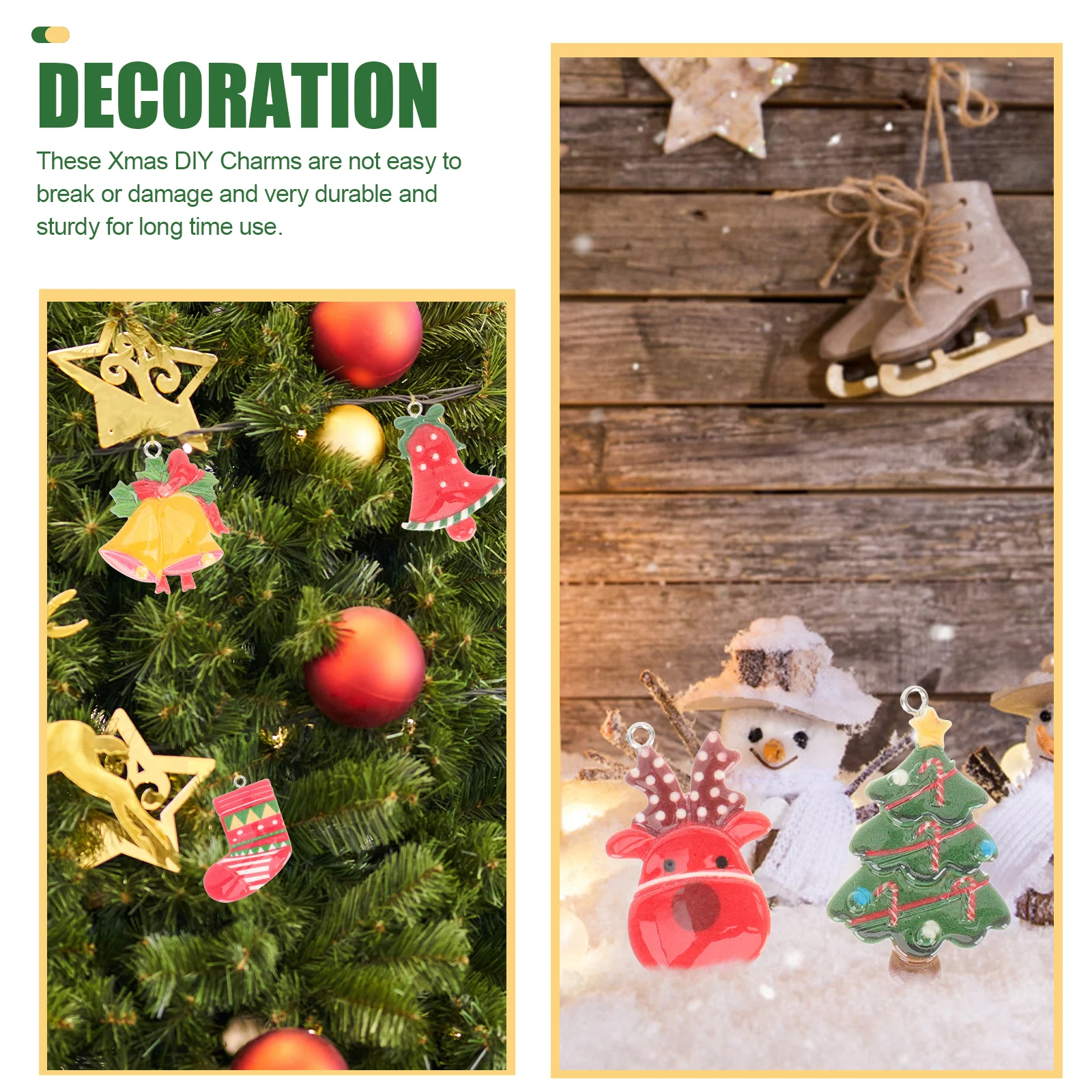 

18 Pcs Christmas Tree Decorations Exquisite Xmas Pendants Creative Charms DIY Lovely Small