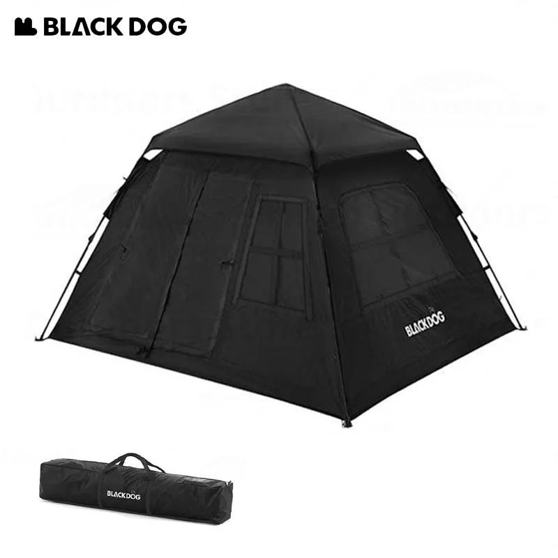 Naturehike BLACKDOG Camping One-touch Tent 3 ~ 4 People for Outdoor Travel Picnic Beach 150D Oxford Vinyl Tent Waterproof 2000mm