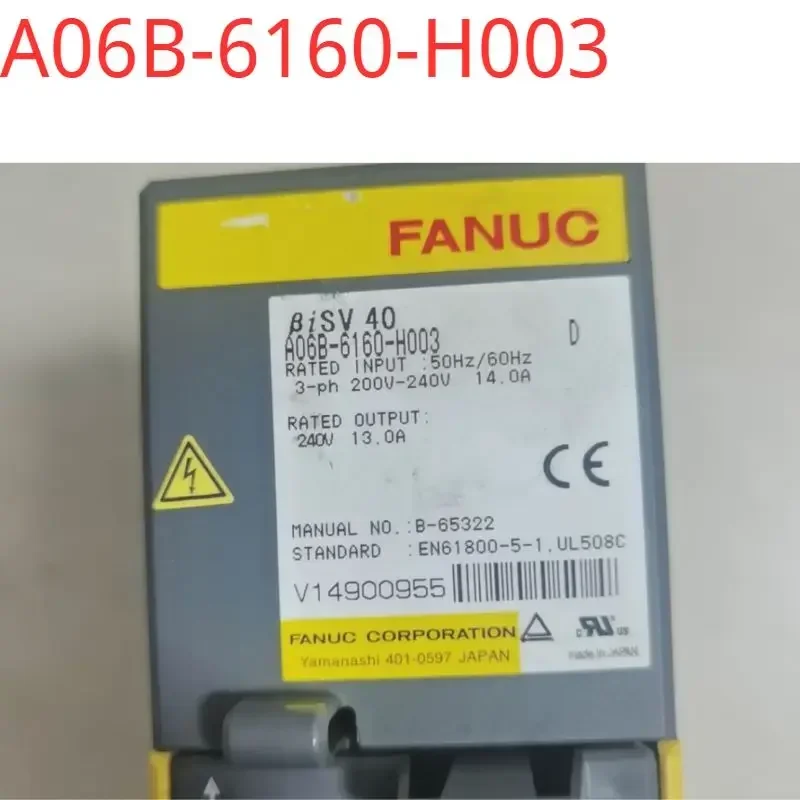 A06B-6160-H003 second-hand tested ok  Servo Drive in good Condition
