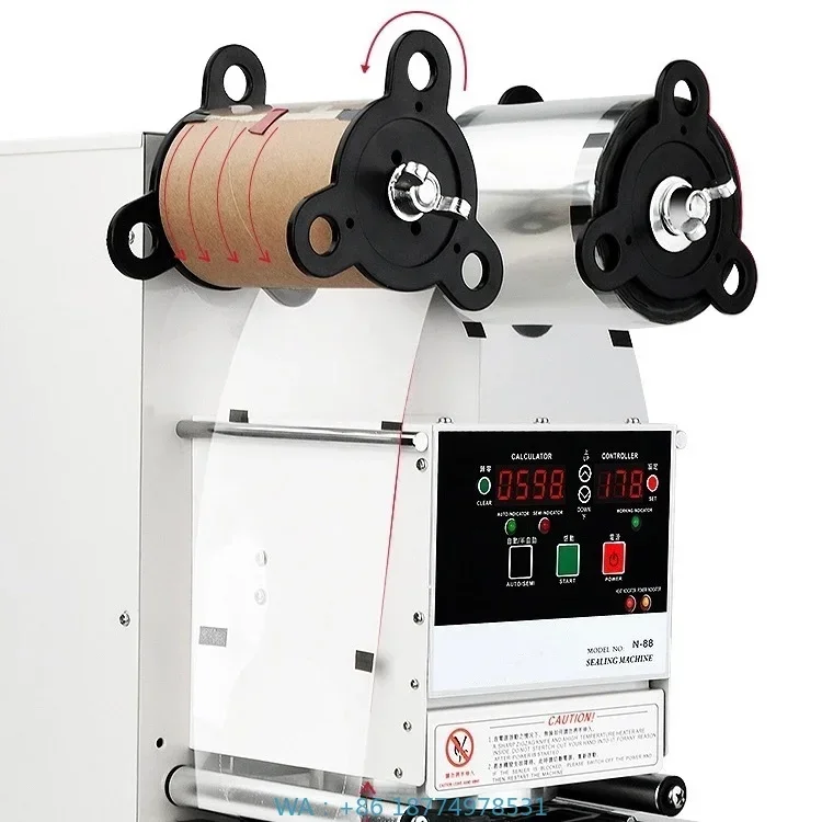 

Cup Sealing Machine Automatic With Counter 110V/220Ice Cream Pint Contain Coffee PaperV