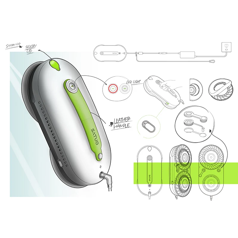 

SATUO Hot Selling Magnetic Electric Cleaners Windows Smart Vacuum Cleaner Glass Window Cleaning Robot